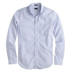 NEW - J.Crew Secret Wash Striped Casual Shirt BLUE